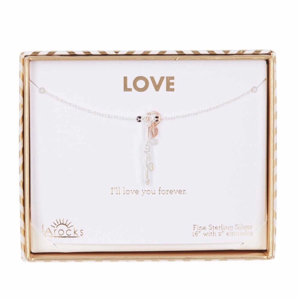✨LA ROCKS Two Tone Love Necklace